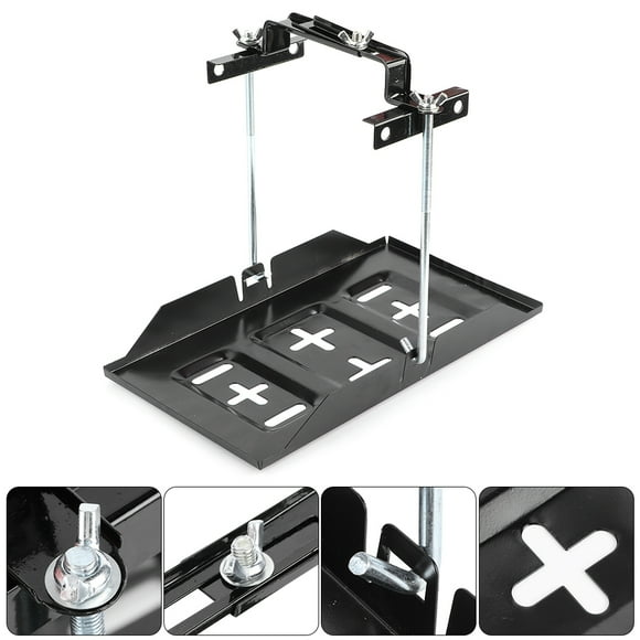 Battery Hold Bracket, Standard Sturdy Universal Battery Hold-Down Tray, Battery Tray Clamp Metal For Factory Cars 23CM