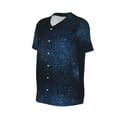 thumbnail image 2 of Balery Blue Glitter Retro Baseball Jersey for Men Casual Button Down Shirts Short Sleeve Active Team Sports Uniform-X-Large, 2 of 9