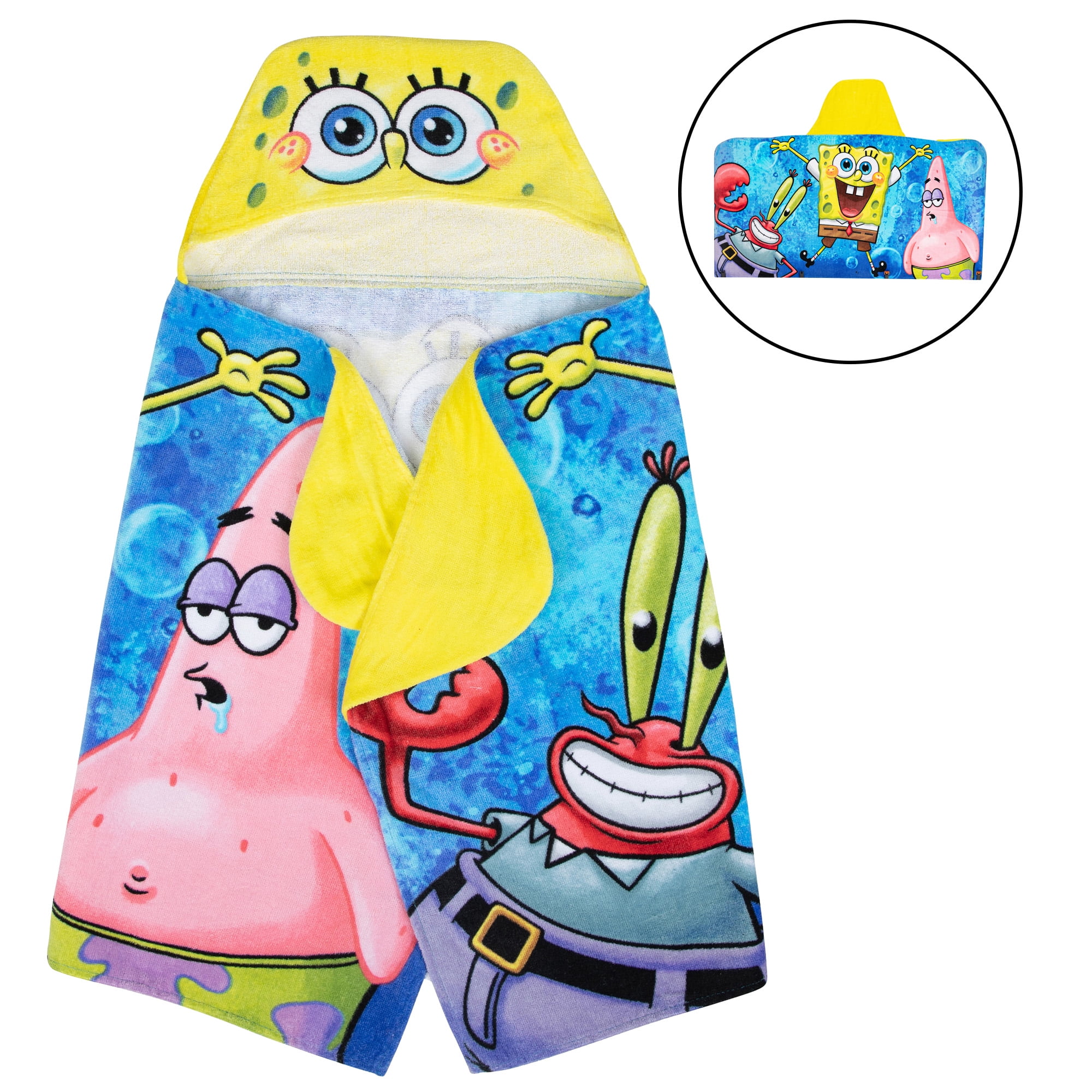 bath towel +washcloth set SpongeBob Squarepants nickelodeon age 4+ child 
