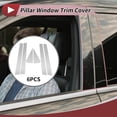 thumbnail image 2 of Unique Bargains 6 Pcs Door Pillar Window Trim for Ford Escape 2008-2012 Front Rear Left Right Anti Scratch Sticker Pillar Posts Door Outer Exterior Cover Silver Tone, 2 of 8