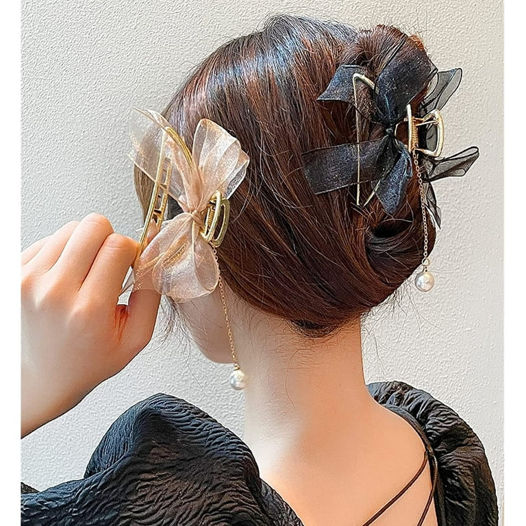 5 Pcs Pearl Bow Hair Clips Duckbill Hair Claw Clips Gold Metal Hair Clip  Elegant Cute Hair Pins Hair Accessories Headwear Styling Tools Gifts for