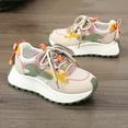 thumbnail image 4 of Women's Platform Slip On Sneakers Color Blocking Wide Toe Box Non Slip Running Shoes Breathable Casual Shoes Green Size 5.5, 4 of 6
