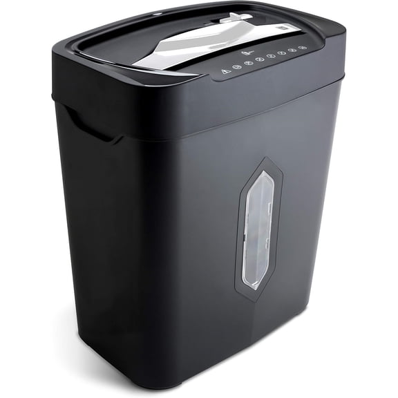 12-Sheet Crosscut Paper and Credit Card Shredder with 5.2-Gallon Wastebasket