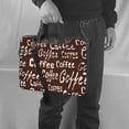 thumbnail image 6 of ZICANCN Laptop Case 14 inch, Vintage Coffee Words Work Shoulder Messenger Business Bag for Women and Men, 6 of 9