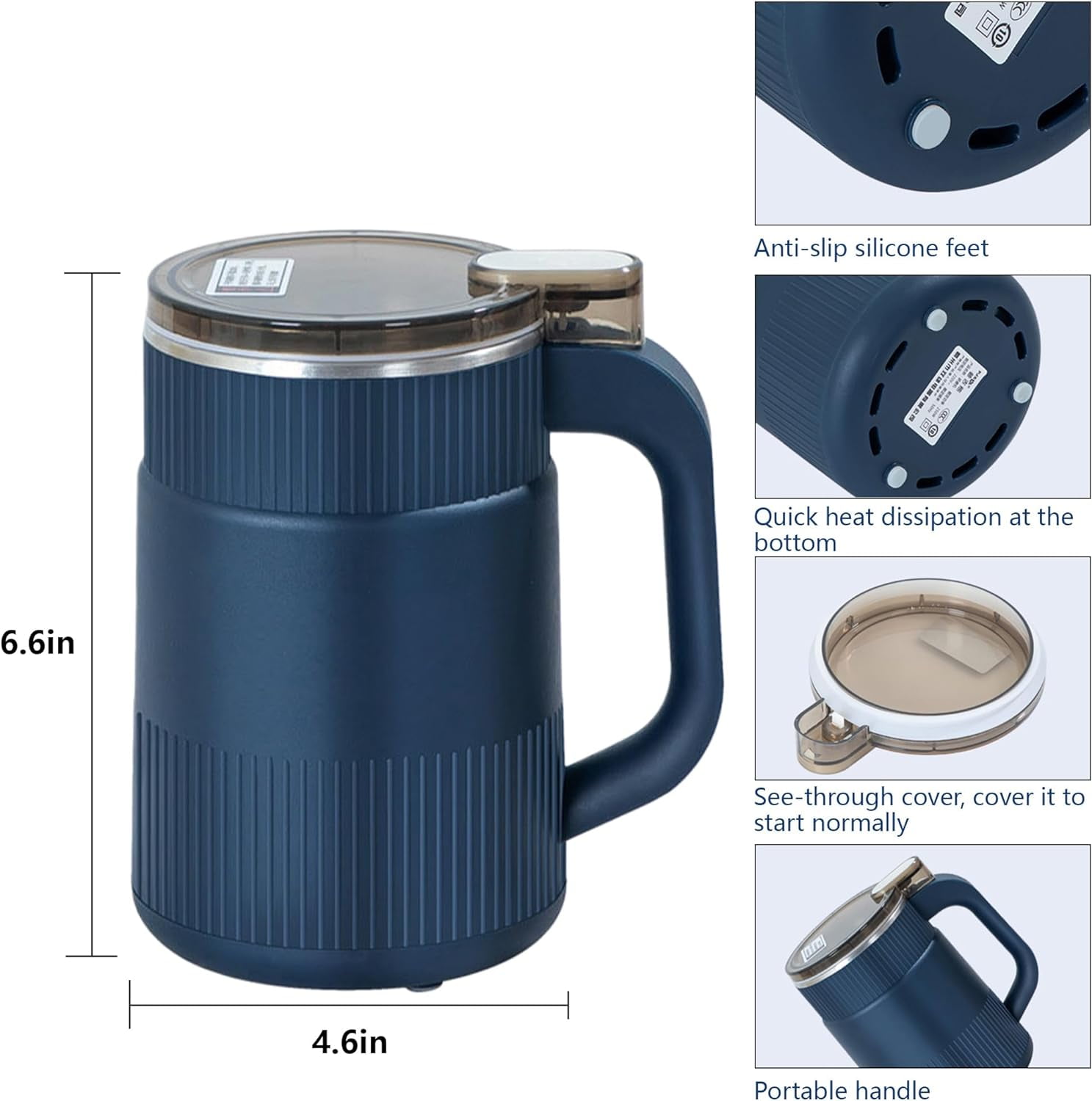 Coffee Grinder Electric for Home Use: Small Spice Grinder Electric Fine Powder,Multifunctional Coffee Bean Grinder Fine Grinding,Pet Food Grinder,110V,500ML/17oz (Blue)