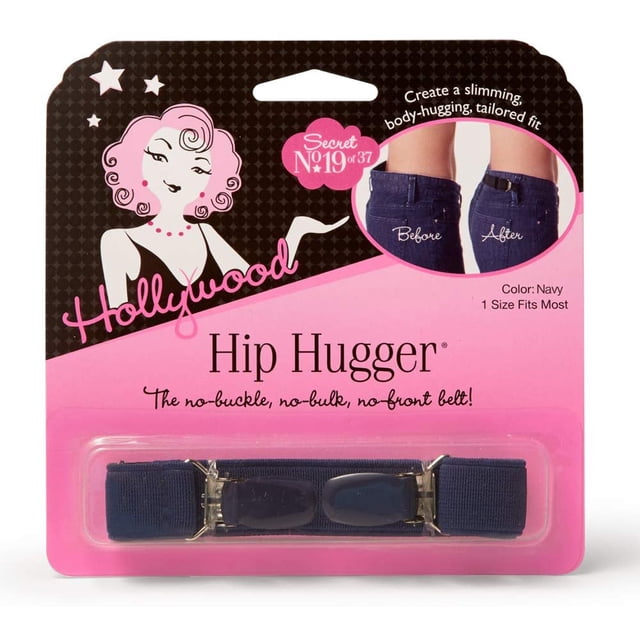 Cinturon Hollywood Fashion Hip Hugger Color Azul Marino Hollywood Fashion Hip Hugger