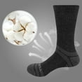 thumbnail image 2 of Men's 3 Pairs/Pack Performance Moisture Wicking Cushioned Crew Athletic Walking Hiking Socks, 2 of 7