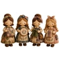 thumbnail image 2 of 4-in-1 Crafty Friends Patchwork Doll DIY Sewing Kit, Vintage Cloth Doll Making Supplies Set, Beginner Friendly Hand Sew Craft Kit for Desktop Decor & Holiday Gift (E), 2 of 8