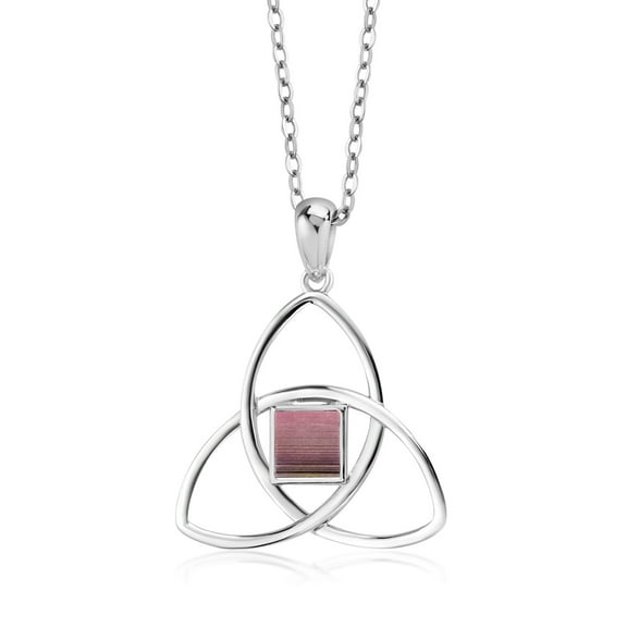 Gem Stone King New Testament Triquetra Jerusalem Nano Bible Pendant Necklace By Keren Hanan | 925 Sterling Silver | With 18 inch Chain