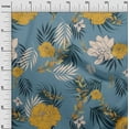thumbnail image 3 of oneOone Cotton Poplin Dusty Blue Fabric Florals Craft Projects Decor Fabric Printed By The Yard 56 Inch Wide, 3 of 6
