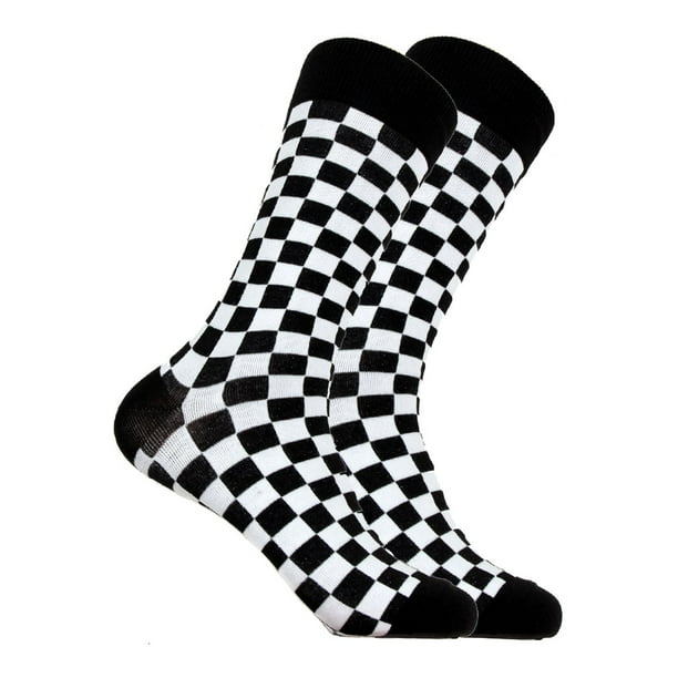 Buyyourties - Mens Designer Checkered Cotton Socks - Walmart.com ...