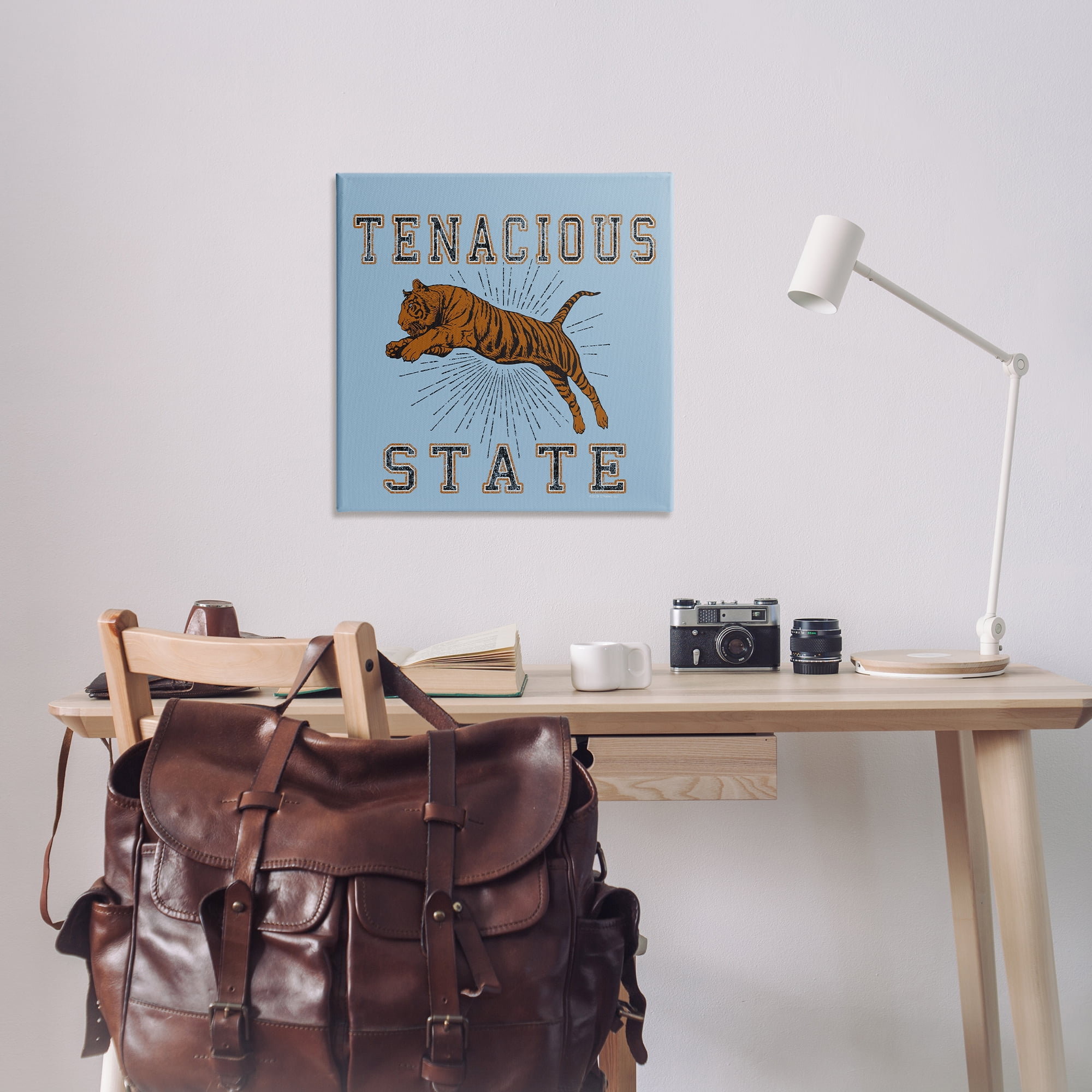 Stupell Industries Tenacious Tiger State Animals Painting Wrapped Canvas Art Print Wall Art, 30 x 30