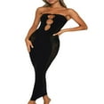 thumbnail image 1 of Women Cutout Backless Maxi Dress Sleeveless Split Cocktail Bodycon Spaghetti Strap Long Dress Party, 1 of 5