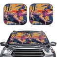 thumbnail image 2 of Fotbe Colorful Gecko Jungle Art Juego de 2 Piezas de Parasoles para Parabrisas | Bloqueador Solar para Auto | Accesorios Plegables para Protección Solar Interior-Large, 2 of 6
