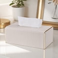 thumbnail image 3 of Light Luxury Leather Tissue Box Living Room Coffee Table Creative Rectangular Napkin Facial Dispenser, 3 of 7