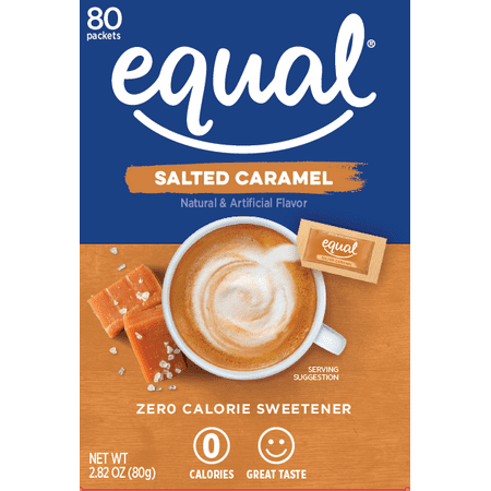 Equal Salted Caramel Flavored Zero Calorie Sweetener (80 Packets)