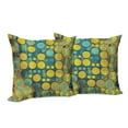 thumbnail image 6 of Ambesonne Retro Throw Pillow Cover 2 Pack, Groovy Polka Dots 60s, 24", Green Blue, 6 of 6