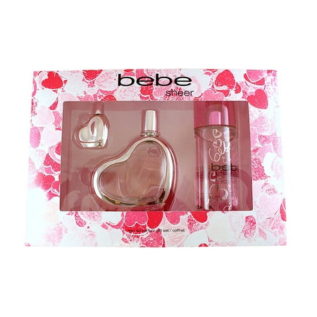 Women Eau De Parfum Miniature Bebe Sheer 3 Pc Gift Set ( Eau De Parfum Spray 3.4 Oz + Eau De Parfum Miniature 0.33 Oz. + Body Mist Spray 8.4 Oz. ) for Women by Bebe ()