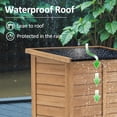 thumbnail image 5 of Mcombo Small Outdoor Wood Storage Cabinet, Outside Tools Cabinet (24.6" x 18.3" x 38.2" ) 0985CR, 5 of 8