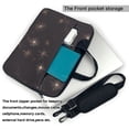 thumbnail image 3 of YFYANG 14 inch Universal Laptop Bag Oxford Cloth Laptop Sleeve, Multi-functional Abstract Retro Starry Night Texture Pattern Notebook Computer Messenger Bag Handbag, 3 of 8