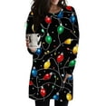 thumbnail image 2 of Christmas Outfit for Women Long Sleeve Loose Fit Tunic Tops with 2 Pockets Crewneck Xmas Printed T-shirts (S, Multicolor 03), 2 of 5