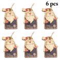 thumbnail image 1 of 6PCS Christmas Hanging Ornament Retro Wood Cartoon Sign Christmas Tree Ornament, 1 of 9
