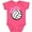 Vintage Hot Pink, variant on Inktastic Volleyball with Pink Bow Boys or Girls Baby Bodysuit