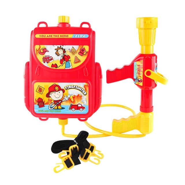 Pistola agua tipo mochila para niños, ideal para piscinas infantiles con dibujos animados, correas ajustables y tanque con rociadora.
