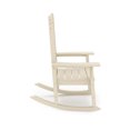 thumbnail image 2 of Miekor Furniture Beige Traditional Porch Rocker – Classic HDPE Poly Lumber for Porch, Patio, and Garden Comfort 8775, 2 of 5