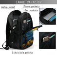 thumbnail image 4 of Disketp Oil Starry Sky Sunflower Mochila de Viaje Estampada para Laptop con Puerto de Carga USB, Mochila Impermeable para Computadora – Regalo para Hombres y Mujeres, 4 of 7