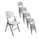 thumbnail image 1 of Silla Plegable de Plástico Reforzado para Fiestas Eventos Exterior 4 Piezas Color Blanco Practiksa Plegable, 1 of 10