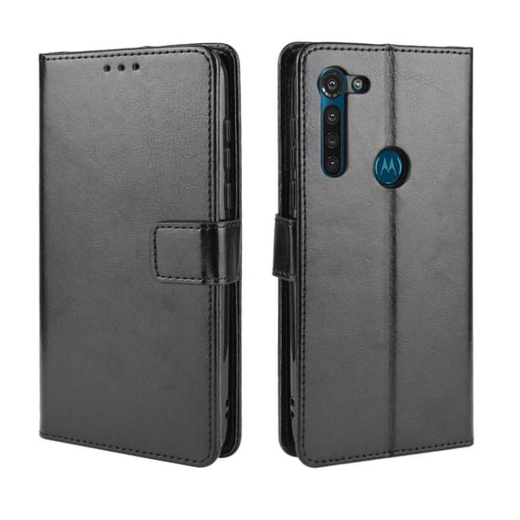 Funda tipo libro para Motorola MOTO G8 Power, cartera todo‑en‑uno, funda multifuncional con tarjetero y correa de muñeca desmontable