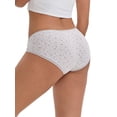 thumbnail image 2 of DARING DIVA Women's Floral Low Waisted Full Coverage Cotton Briefs L Light Gray, 2 of 6