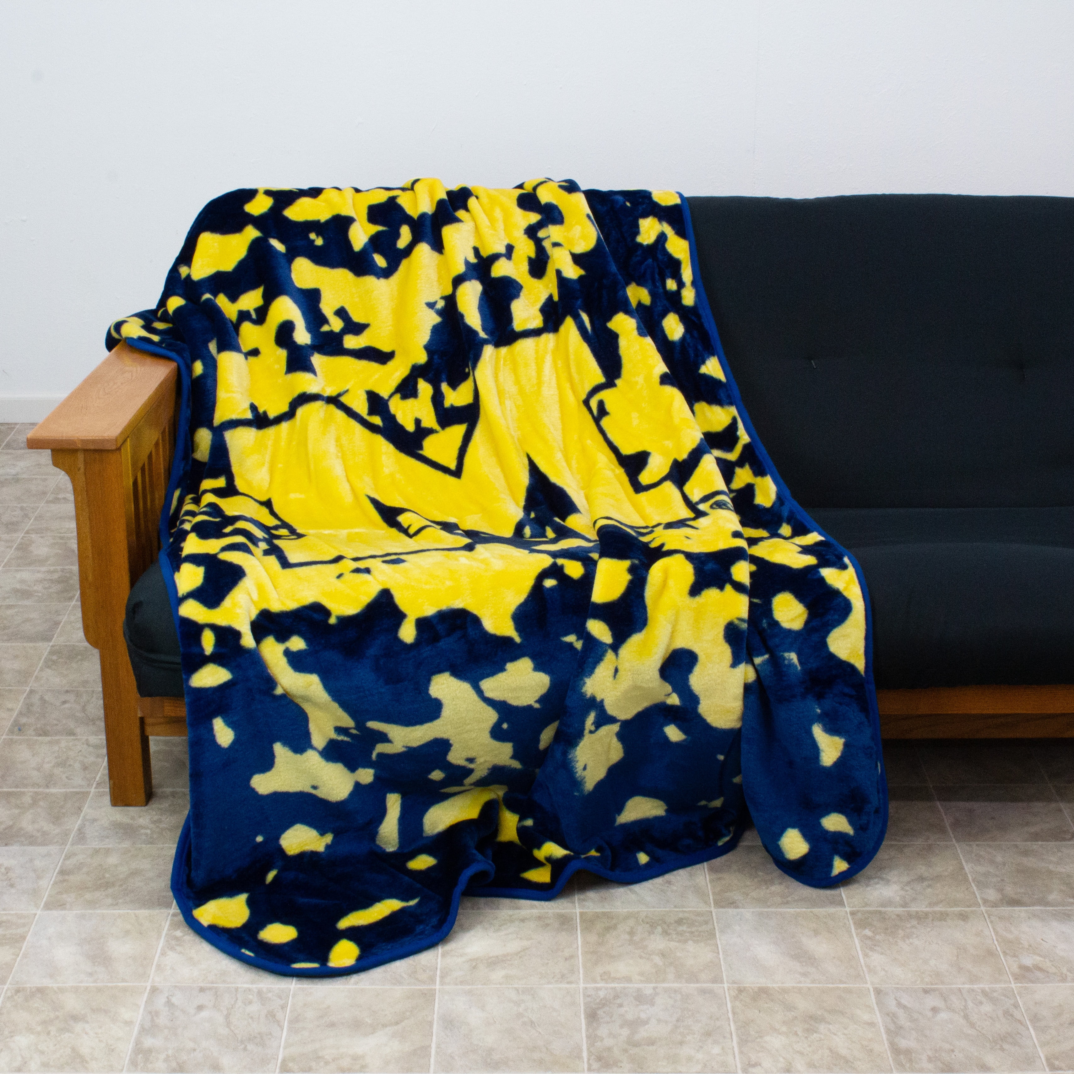 College Covers Michigan Wolverines Huge Raschel Throw Blanket, Bedspread, 86" x 63"
