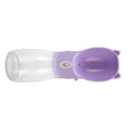 thumbnail image 2 of Botella de agua para perros, grado alimenticio, a prueba de fugas, dispensador de agua para cachorros, perros y gatos, para caminar, viajes al aire libre, senderismo, 550 ml, grande, morado, 2 of 13