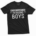 thumbnail image 3 of Nothing Scares Me I Am Raising Boys Mom T-Shirt Mother Of Boys Tee Shirt (X-Large Navy Blue), 3 of 5
