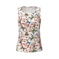 thumbnail image 4 of Easygdp Floral With Butterflies Women's Workout Tank Top, Running Top, Hiking Shirt, Quick-Dry for Running, Yoga, Hiking - Large, 4 of 9