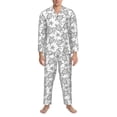 thumbnail image 3 of Balery Sea Turtle Pattern Pajama Sets for Men Long Sleeve 2 Piece Sleepwear Loungewear Sets Soft PJ's with Pockets Long Sleeve Comfy Pj Sets-XX-Large, 3 of 7