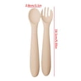 thumbnail image 3 of MMJ Silicone Baby Fork and Spoon Set Soft Colorful Toddler Utensils for Self Feeding Weaning, 3 of 8