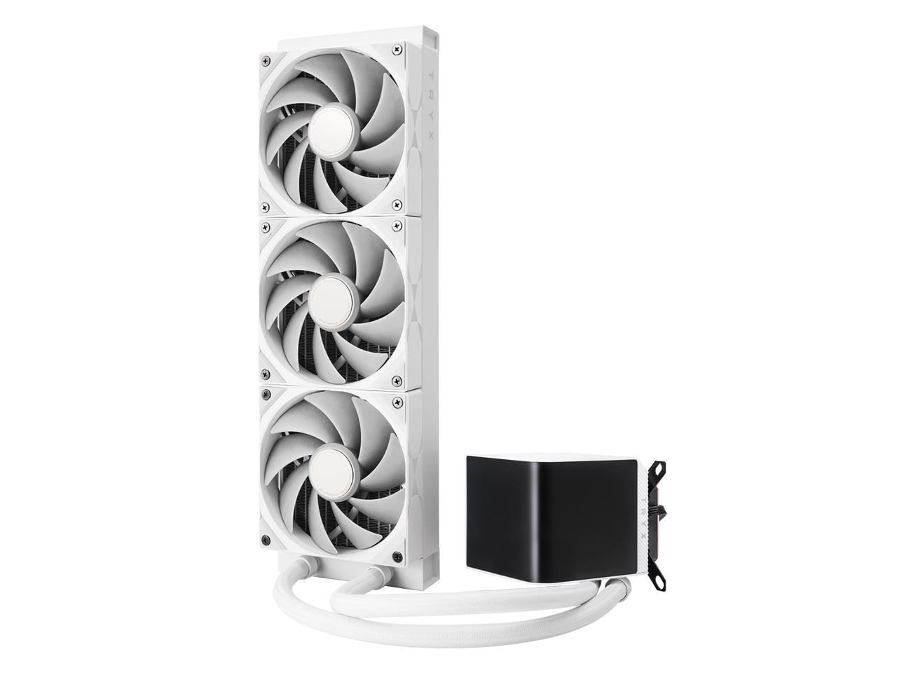 TRYX PANORAMA 360 V1.5 White 360mm AIO 6.5'' AMOLED Curved Screen 3D Anamorphic Effect Customizable AIO Cooler 360mm Asetek 8th Gen V2 320w TDP Magnetic Performance Fan Intel LGA 1851/1700 AMD AM5/AM4