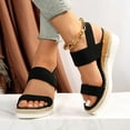 thumbnail image 3 of Women's  Shoes Comfortable Open Toe Elastic Ankle Strap Casual Sandal For Summer Shoes, 3 of 17