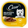 Cesar Classic Loaf In Sauce Grilled Steak & Eggs Dog Food, 3.5 Oz Easy Peel Tray