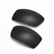 Walleva Black Mr. Shield Polarized Replacement Lenses for Oakley Gascan Sunglasses