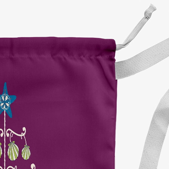 Simply Daisy Beach Tree 18 x 29 inch Purple Laundry Bag