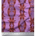 thumbnail image 1 of Soimoi Poly Georgette Fabric Stripe & Ogee Damask Decor Fabric Printed Yard 42 Inch Wide, 1 of 3