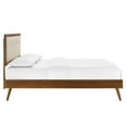 thumbnail image 5 of Modway Willow Queen Wood Platform Bed With Splayed Legs in Walnut Beige, 5 of 11