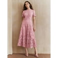 thumbnail image 5 of Pink Dress With Short Sleeve And Ruffled Hem, 5 of 30