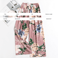thumbnail image 2 of Womens Pants Pajama Pants Comfy Printed Wide Leg Pants Bow Elastic Waist Long Bottoms, 2 of 3