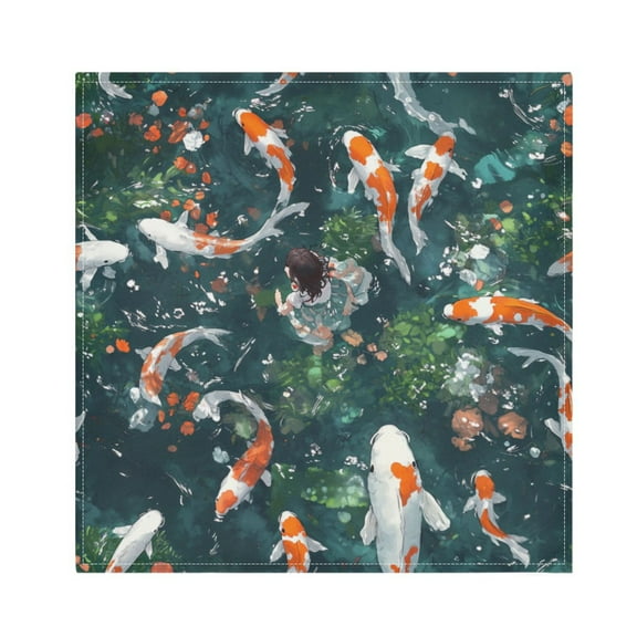 Qxltty Goldfish Lass Napkins 20×20in Perfect for Parties Dinners Weddings Cocktail Housewarming Cloth Napkins Set of 6
