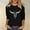 Black, variant on Womens Tops Womens Plus Size $5,Women's New 3/4 Sleeve Western Style Printed Casual Top T-shirt White L